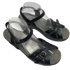 Dansko Sissy Sandals Sz 41 10.5 - 11 Leather Strappy Heel Buckle Platform Shoes